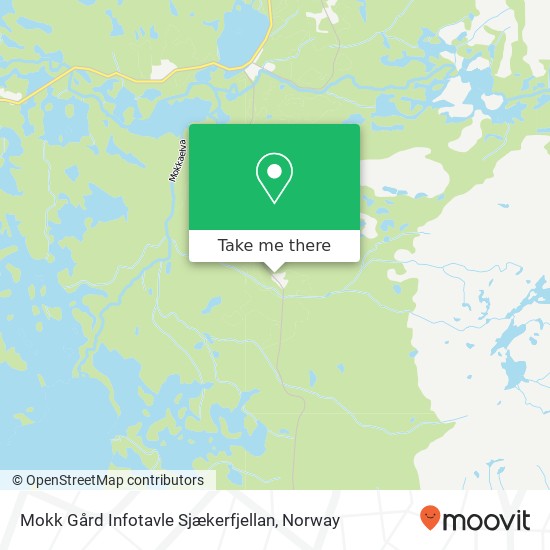 Mokk Gård Infotavle Sjækerfjellan map