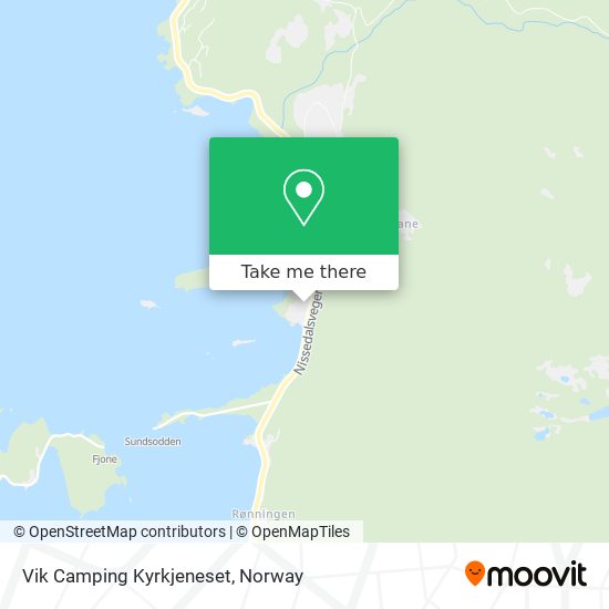 Vik Camping Kyrkjeneset map