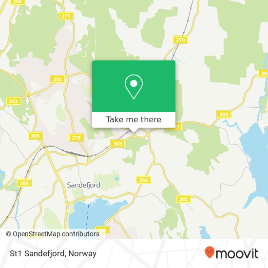 St1 Sandefjord map