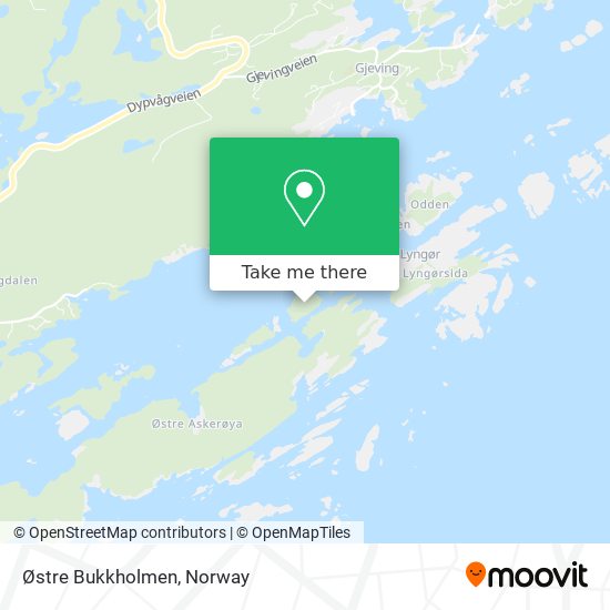 Østre Bukkholmen map