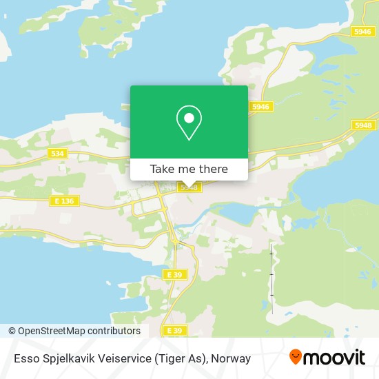 Esso Spjelkavik Veiservice (Tiger As) map