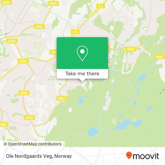 Ole Nordgaards Veg map