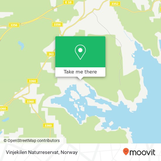 Vinjekilen Naturreservat map