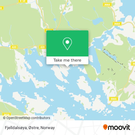 Fjelldalsøya, Østre map