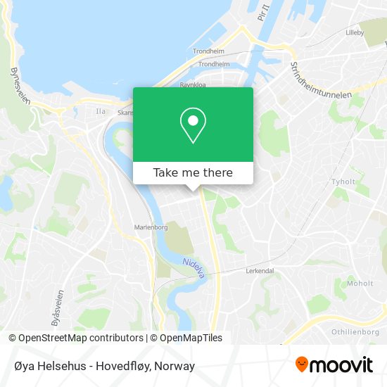 Øya Helsehus - Hovedfløy map