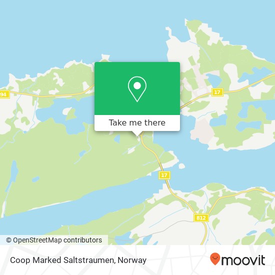 Coop Marked Saltstraumen map