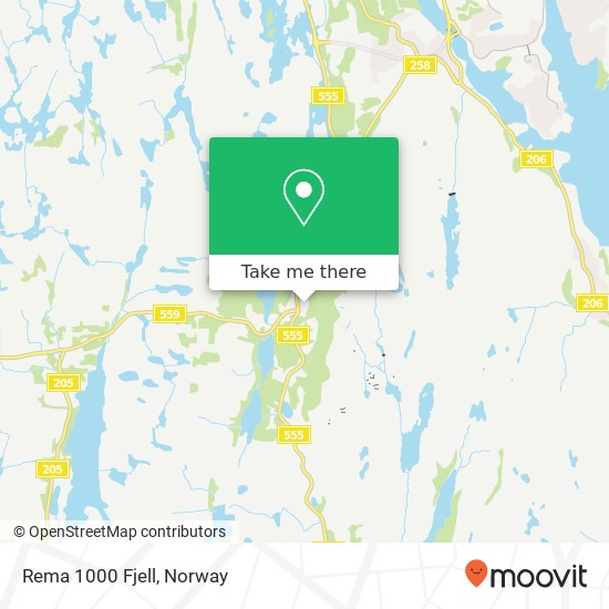 Rema 1000 Fjell map