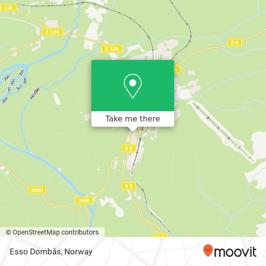 Esso Dombås map