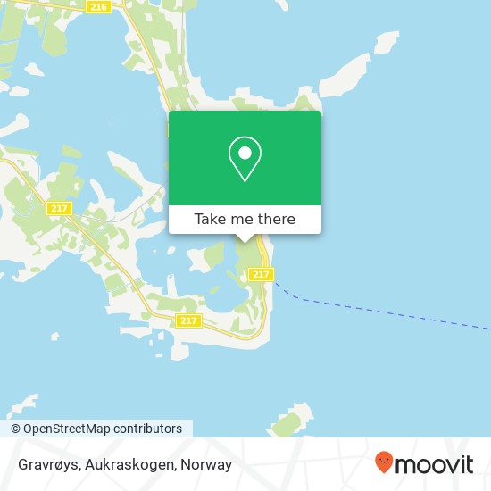 Gravrøys, Aukraskogen map