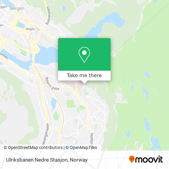 Ulriksbanen Nedre Stasjon map
