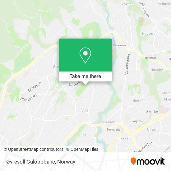 Øvrevoll Galoppbane map