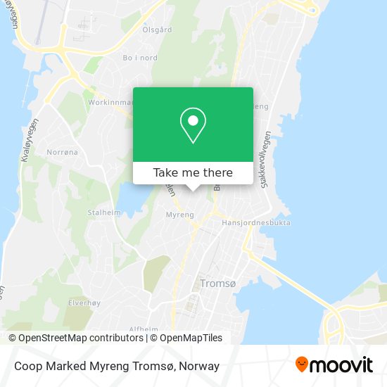 Coop Marked Myreng Tromsø map