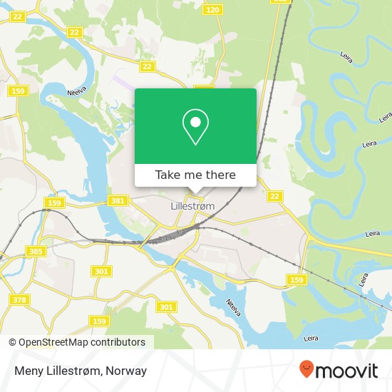 Meny Lillestrøm map