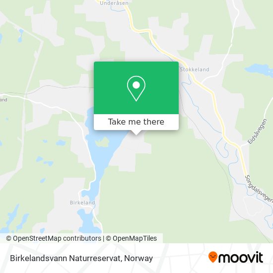 Birkelandsvann Naturreservat map