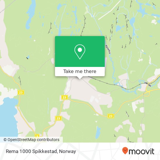 Rema 1000 Spikkestad map