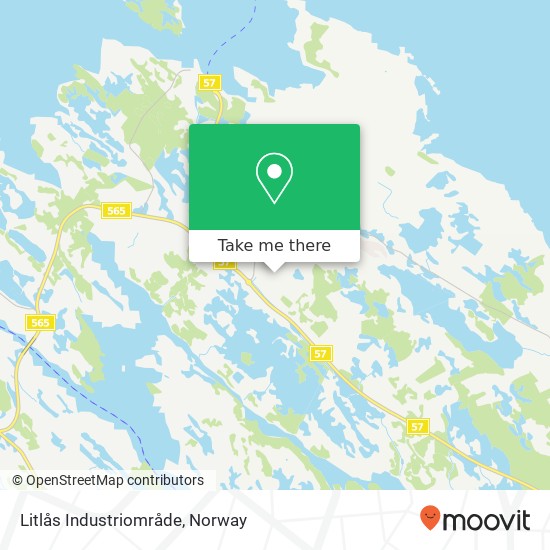 Litlås Industriområde map