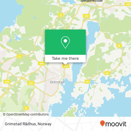 Grimstad Rådhus map