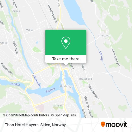 Thon Hotel Høyers, Skien map