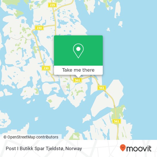 Post I Butikk Spar Tjeldstø map