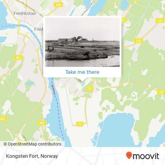 Kongsten Fort map