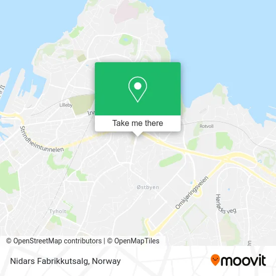 Nidars Fabrikkutsalg map