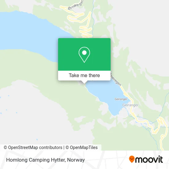 Homlong Camping Hytter map