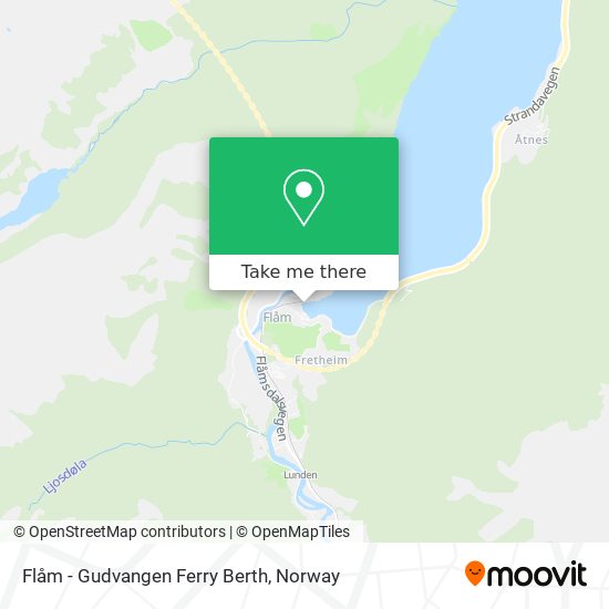 Flåm - Gudvangen Ferry Berth map