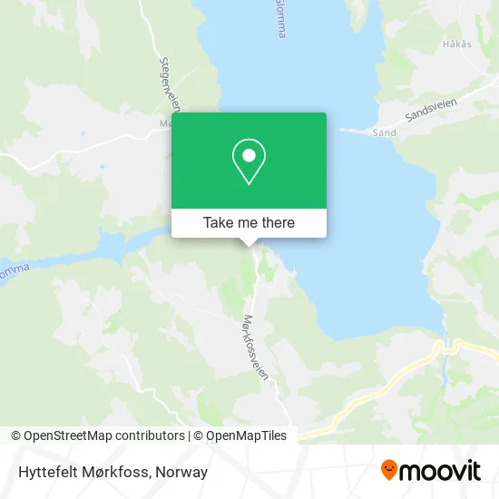 Hyttefelt Mørkfoss map