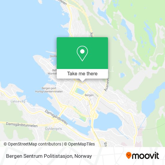 Bergen Sentrum Politistasjon map