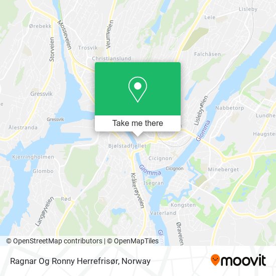 Ragnar Og Ronny Herrefrisør map