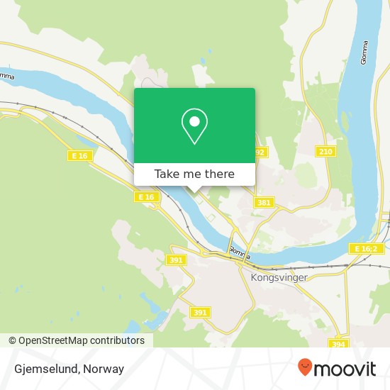 Gjemselund map