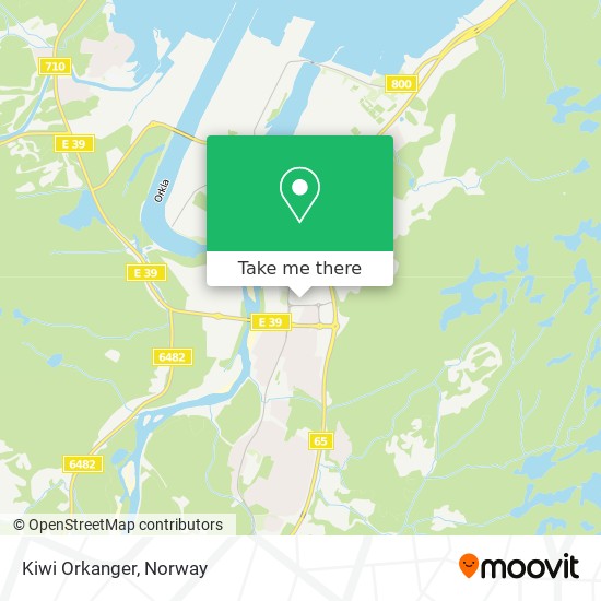 Kiwi Orkanger map