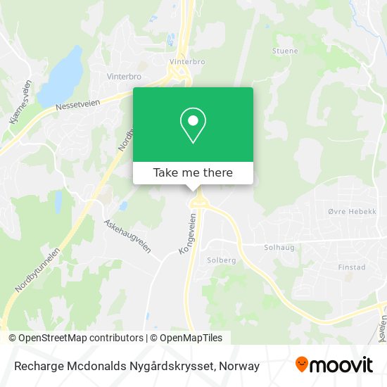 Recharge Mcdonalds Nygårdskrysset map