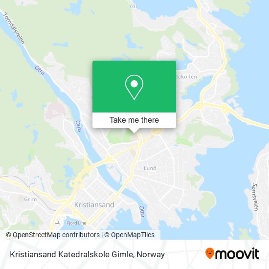 Kristiansand Katedralskole Gimle map