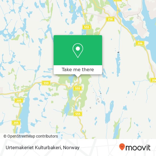 Urtemakeriet Kulturbakeri map