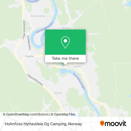 Holmfoss Hytteutleie Og Camping map