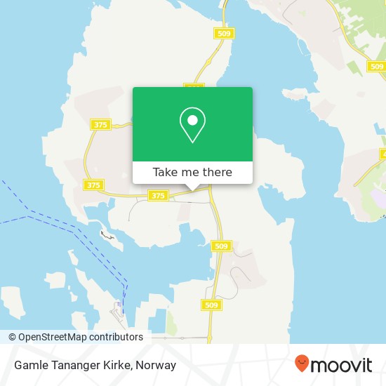 Gamle Tananger Kirke map