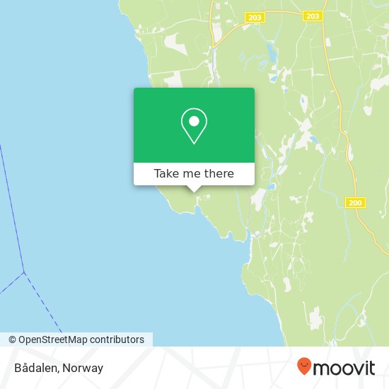 Bådalen map