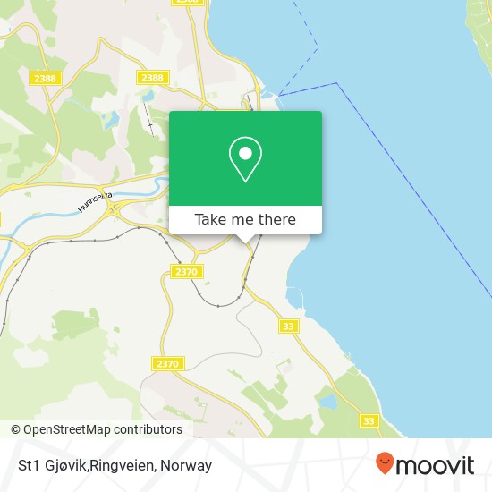 St1 Gjøvik,Ringveien map