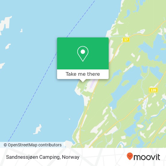 Sandnessjøen Camping map