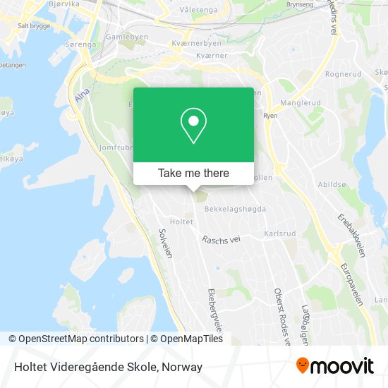 Holtet Videregående Skole map