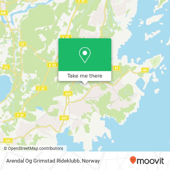 Arendal Og Grimstad Rideklubb map