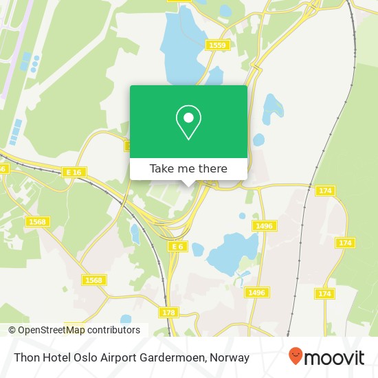 Thon Hotel Oslo Airport Gardermoen map