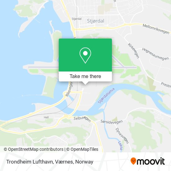 Trondheim Lufthavn, Værnes map