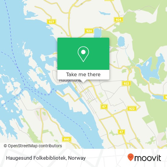 Haugesund Folkebibliotek map