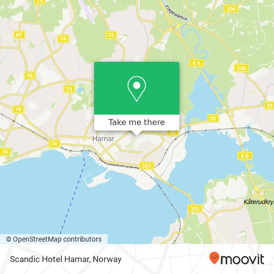 Scandic Hotel Hamar map