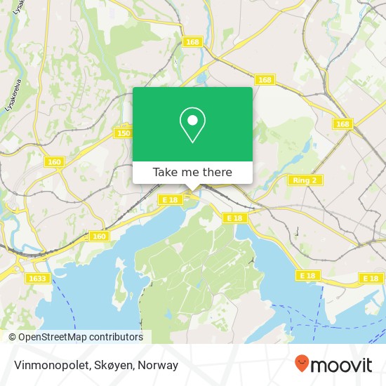 Vinmonopolet, Skøyen map