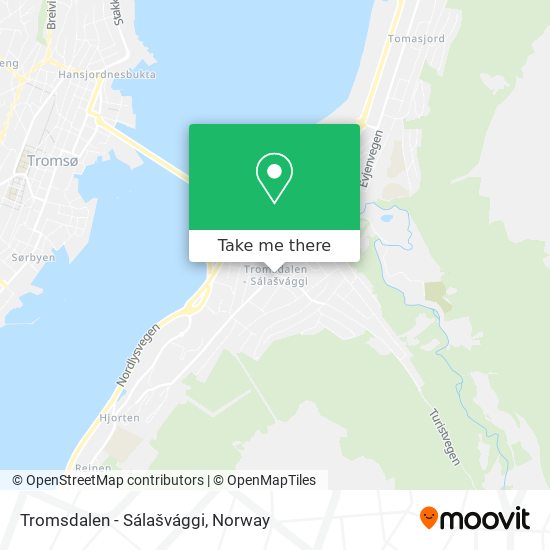 Tromsdalen - Sálašvággi map