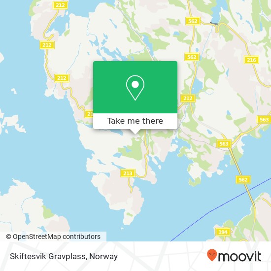 Skiftesvik Gravplass map