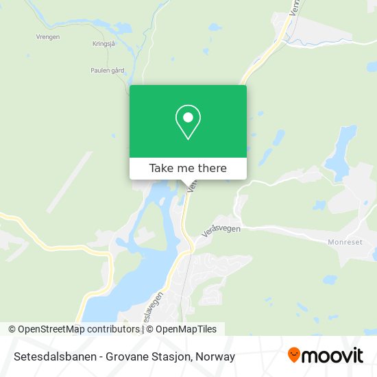 Setesdalsbanen - Grovane Stasjon map